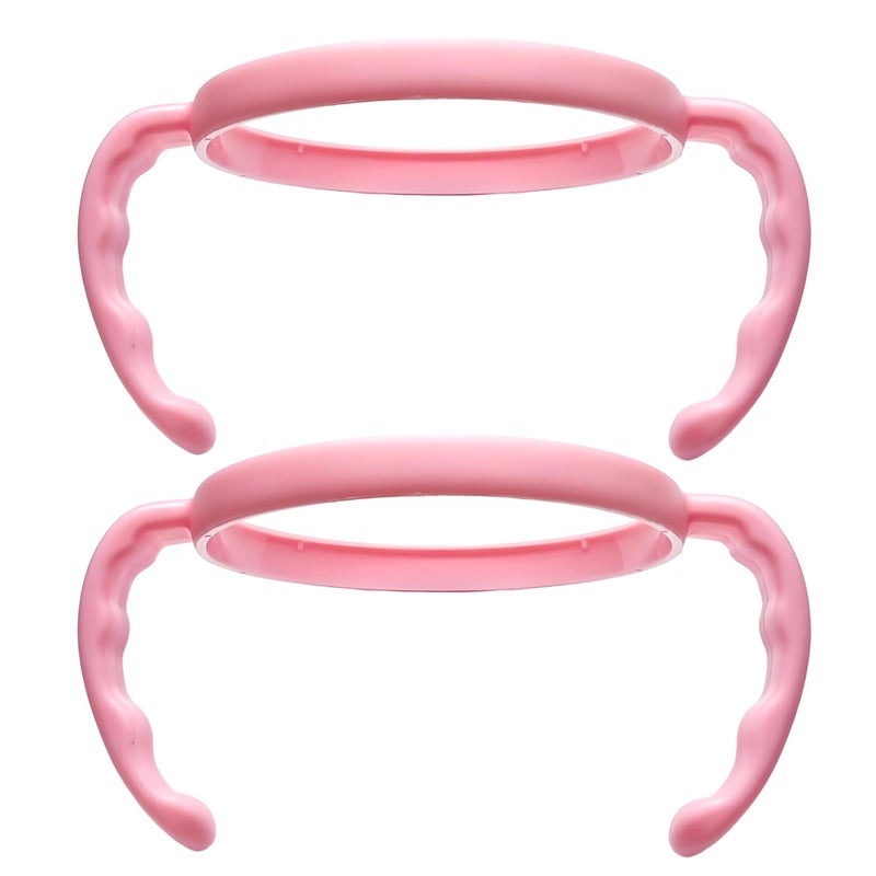 ROMIRUS Bottle Handles Grip Compatible for Comotomo Baby Feeding Bottle (2 Count, Pink) - Image 1